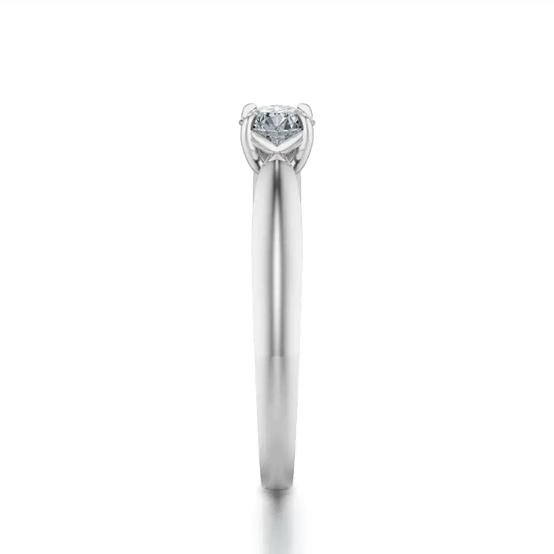 Pierścionek z małym diamentem białe złoto SBPZ_046